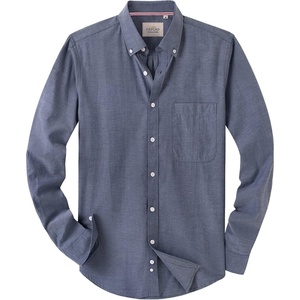 image:imageAlimens amp Gentle Mens Solid Oxford Shirt Long Sleeve Dress Shirt Work Casual Button Down Shirts with PocketNavy