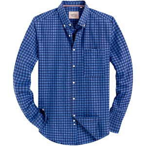 image:imageAlimens amp Gentle Mens Solid Oxford Shirt Long Sleeve Dress Shirt Work Casual Button Down Shirts with PocketPlaidblue Black