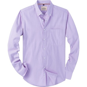 image:imageAlimens amp Gentle Mens Solid Oxford Shirt Long Sleeve Dress Shirt Work Casual Button Down Shirts with PocketPurple
