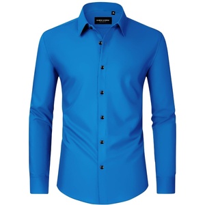 image:imageMens Dress Shirts Long Sleeve Wrinkle Free Business Button Down ShirtCobalt Blue