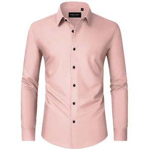 image:imageMens Dress Shirts Long Sleeve Wrinkle Free Business Button Down ShirtCoral