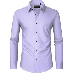 image:imageMens Dress Shirts Long Sleeve Wrinkle Free Business Button Down ShirtLight Purple