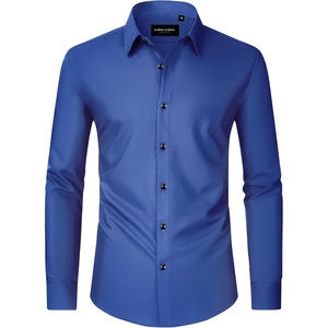 image:imageMens Dress Shirts Long Sleeve Wrinkle Free Business Button Down ShirtRoyal Blue