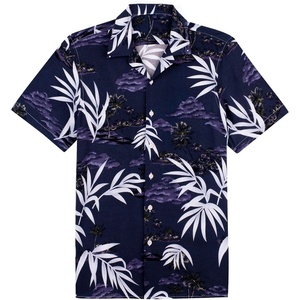 image:imageMens Hawaiian Shirt Summer Beach Casual Short Sleeve Button Down ShirtsDark Purple