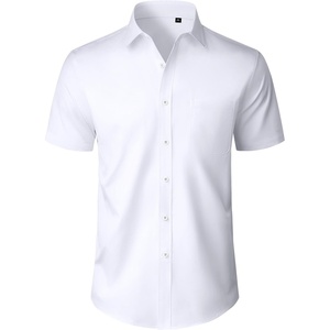 image:imageMens Short Sleeve Dress Shirt Wrinkle Free Button Down Shirt with PocketWhite